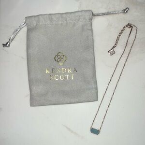 Kendra Scott Rose Gold and Blue Elisa Pendant Necklace